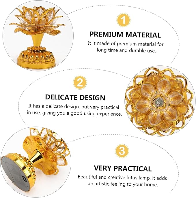 1pc Lotus Shaped Led Buddha Lamp for Home Decoration Color-Changing Meditation Light for Buddhist Source Buddha Melodies Elegant Room Decor