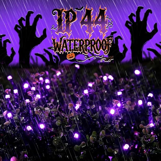 66FT 200LED String Lights, Purple Halloween Lighting with 8 Modes, Indoor Outdoor Decorative Fairy Light for Holiday, Tree, Window, Party