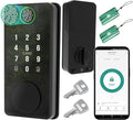 Smart Door Lock Deadbolt with Digital Keypad, Keyless Entry and Fingerprint Lock for Front Door, Bluetooth Electronic Lock with APP Control, Anti-Peeping Password
