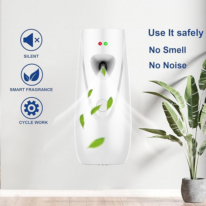 Automatic Air Freshener Spray Dispenser Free Standing or Wall Mounted Automatic Aerosol Spray Dispenser for Home, Indoor, Bathrooms, Offices, Hotels and Commercial Places (W-03)