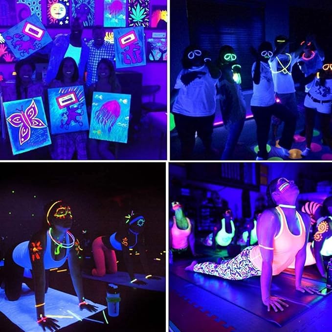 Ontesik Black Light Strip, 40ft/12m Flexible UV Black Light with LED kit, 720lamp Beads, 12V UV Light, Indoor Dance, Bedroom Decoration，Stage, Birthday, Wedding, Dark Party,not Waterproof