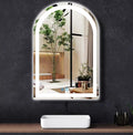 32 x 24 Inch LED Arch Mirror with Lights AntiFog 3 Color Adjustable Brightness Frontlits 32" Arched Lighted Vanity Mirror for Bathroom Wall Mounted Makeup Tabletop Smart Arch Light up Mirrors