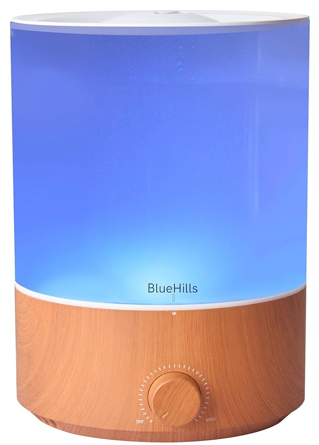 BlueHills Premium Set of Two Large 4000 ML and 2000 ML XL Essential Oil Diffusers Humidifier Combo for Large Room Home with Décor LED Lights Great Gift – Value Pack of Wood Grain and Dark Wood Grain.