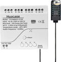 Tuya 4CH 85-250V Smart Temperature and Humidity Sensor,Dry Contact,Remote Application Control and Monitoring Function, Voice Control, Smart Scene, Compatible with Alexa and Google Home
