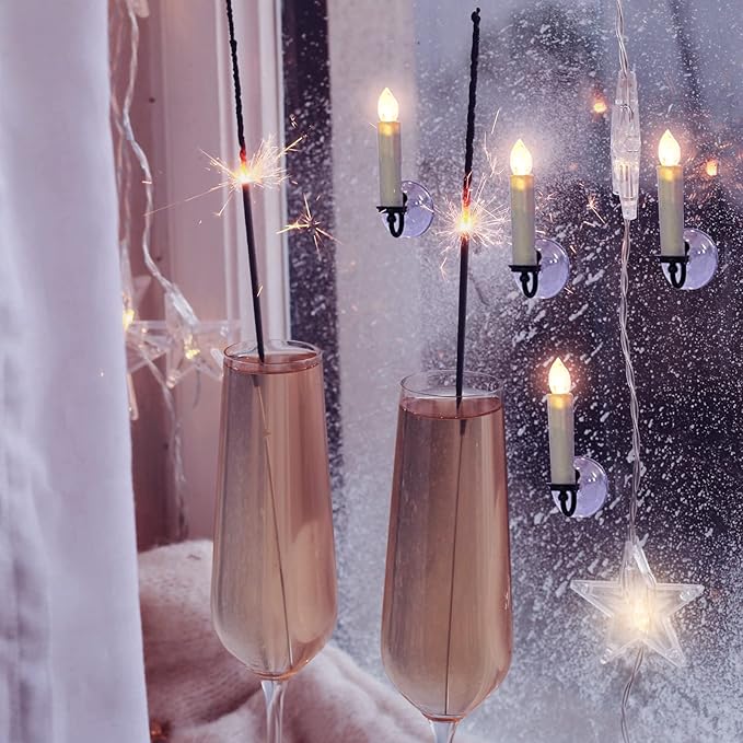 Flameless LED Candle Sticks, 6pcs White Taper Candles with Remote for Party Wedding Decoration, 4inch