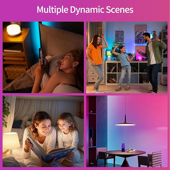 E12 Smart Candelabra LED Bulbs - Wi-Fi Dimmable (5W, 40W Equivalent, 450LM) - Compatible with Apple HomeKit, Alexa, Google Home, and SmartThings