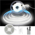 DAYBETTER COB LED Strip, 16.4 ft White LED Strip Lights, Dimmable LED Light Strip 6500K Bright Daylight White, 24V, 1600LEDs, 2835 Flexible LED Tape Light for TV, Bedroom, Kitchen Cabinet, Closet