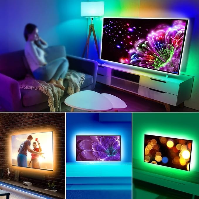 Avatar Controls Smart Fairy Lights 9.8ft for 40-55in TV Backlight USB String Lights with Remote 16M Color Changing Dimmable 30 LED for Gaming Lights Ambient Lighting Kit