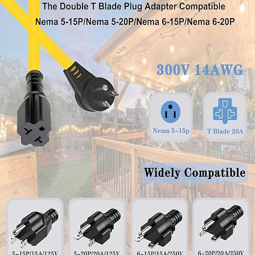Outdoor Wireless Remote Control Outlet Plug,AC110V Waterproof Remote Control Power Switch,AC110V/120V/250V/20A Heavy Duty Smart Outlet,164FT Range,Suitable for Lamps,Electrical Equipment,etc