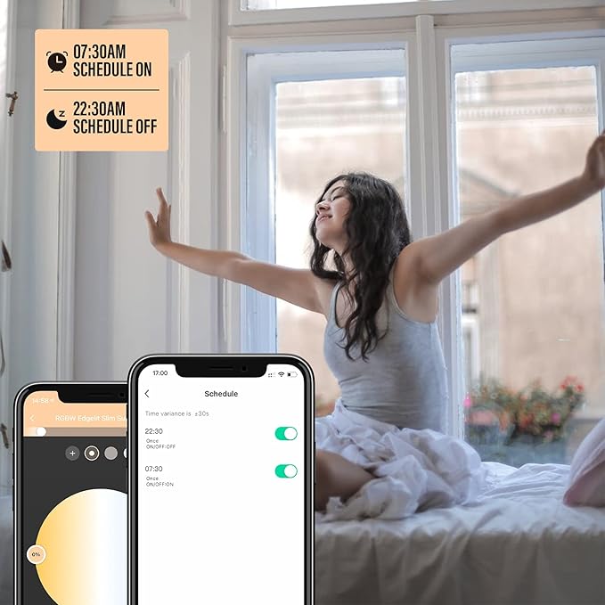 6" LED Smart Slim Recessed Pot Light, Square, WiFi APP & Voice Control, 120V, 13W, 1000LM, RGB + 2700K-6000K, ETL & FCC & IC Rated, Wet Location, Works With Alexa/Google Home, White - 4 Packs