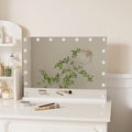IDEALHOUSE Vanity Mirror with Lights, 23''x18'' Tabletop LED Makeup Mirror, 3 Color Lighting Modes, USB Charging Port Touch Control, Detachable 3X Magnification Mirror, Tabletop or Wall-Mounted