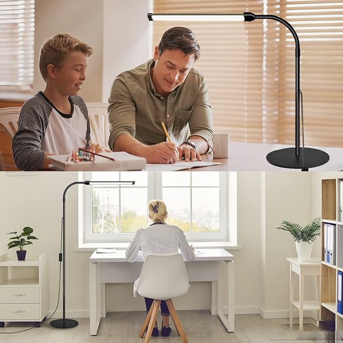 18W Tattoo Lamp Light with Stepless Adjustable 3000K-6000K Colors and Dimmer, Lash Lamp Makeup Light with USB Port, 112 Bulls Led Floor Lamp for for Living Room, Bedroom, Outdoor