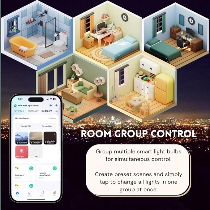 MR16 Smart LED Light Bulb, 50 Watt Equivalent, Energy Efficient 5W, GU10 Base, Dimmable, Color-Changing LED with App & Voice Control (3)