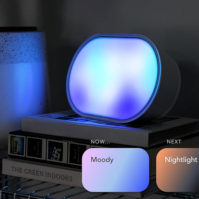 LIFX Luna Smart Lamp, 1000 LM Wi-Fi & Matter 1.3 Compatible, Alexa & Apple HomeKit Compatible, Plug-In Bedside Table Lamp & Wall-Mount, Color Changing Wall Wash, Sunrise/Sunset Effect, No Hub Required
