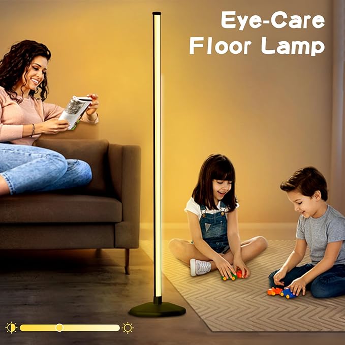 LanAqua Corner Floor Lamp, Smart RGB LED Corner Lamp,16 Million Colors Changing LED Floor Lamp with App and Remote Control,Music Sync & Timer Mood Lighting for Living Room,Smart Floor Lamp