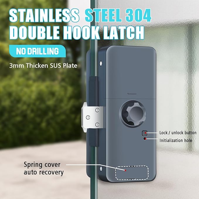 Smart Fingerprint Deadbolt Lock with App Control – 5-in-1 Keyless Entry (Fingerprint, App, Passcode, Card, Key), Tuya WiFi Smart Lock for Wooden, Metal & Framed Glass Doors