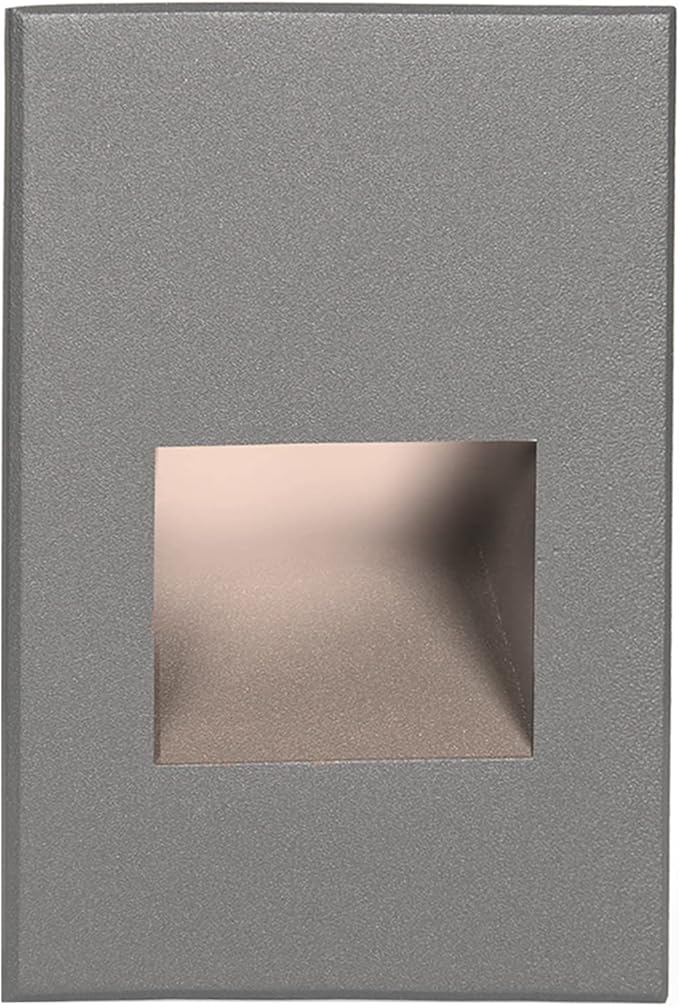 WAC Landscape Lighting, LEDme 120V LED Vertical Indoor and Outdoor Step and Wall Light 2700K Built-in LED in Graphite
