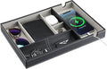 ProCase 1 Layer Valet Tray for Men, PU Leather Nightstand Organizer with Charging Slot for Bedside Table Desk Top -Black