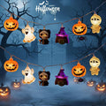 Halloween String Lights, 4.9Ft 10 LED Fall Fairy Lights Skull String Lights Halloween Decor Autumn Light Battery Optional 2 Flashing Modes Cute Lights 2026 Indoor Outdoor Decor for Home Yard Patio