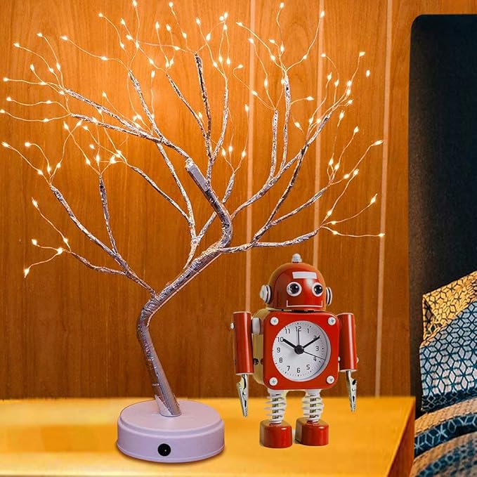 OTAVILEM LED Tabletop Bonsai Tree Light, Aesthetic Tree Lamps for Living Room, Cute Night Light, Battery/USB Operated, DIY Artificial Tree Lamp for Bedroom, Desktop,Christmas, Room Decor