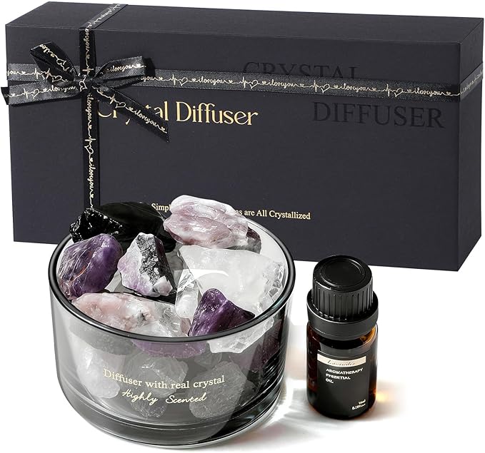 Aroma Stone Passive Diffuser with Essential Oils for Home, Bathroom, Office | Room Scent | Home Decor & Fragrance, Elegant Gift Packaging(Lavender Scent)