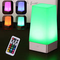WRalwaysLX LED Square Night Light with Remote Control,Color Changing Table Lamp Battery Operated Lamp for Kids Room, Bedroom,Kitchen USE 3xAA Battery (not Include)