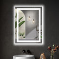 Sweetcrispy 20.1"x28.1" 1Smart Anti-Fog LED Bathroom Mirror with Front Light & Backlit, 3 Color Temperatures, Dimmable, Memory Function, Rectangle Modern Vanity Mirror