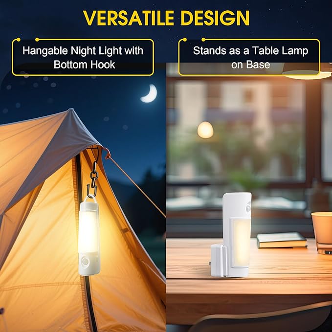 Enhon 3 Pack 4 in 1 Emergency Lights for Home Power Failure, Rechargeable LED Flashlight Plug in Wall, Automatic Turn On Power Outage Night Light with Motion Sensor for Hurricane Preparedness Items