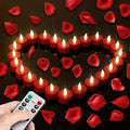 24 Pack Remote Control LED Tea Lights Battery Operated Flameless Candles 5Pcs Realistic and Bright Flickering Long Lasting 400 Hours Electric Candles for Christmas Home Party Wedding Decor (Red)
