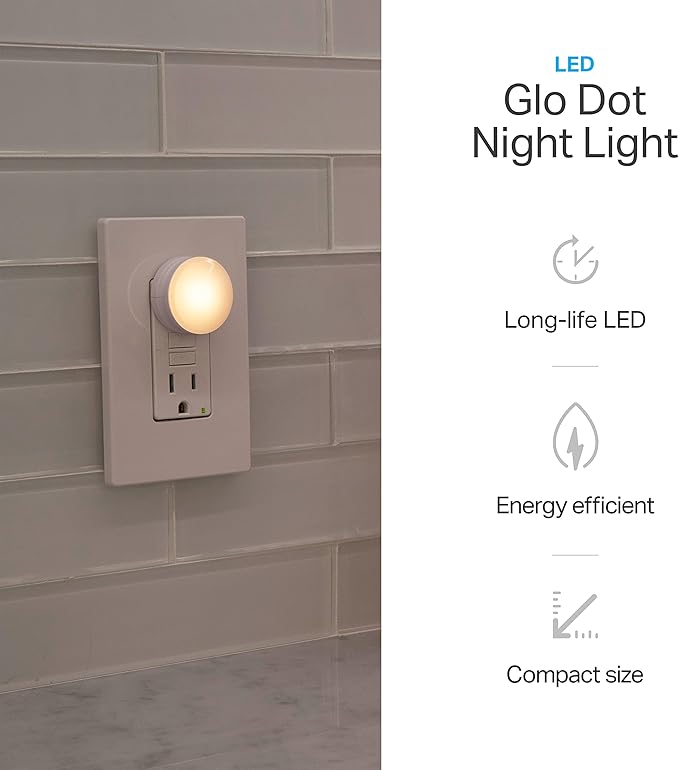 Lights by Night Plug In Night Light Bedroom Decor Apartment Essentials LED Lights Ambient Lighting Dusk to Dawn Sensor Nightlight Bathroom, 10 pack