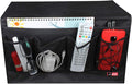 Bedside Caddy 6 Pockets Bedside Organizer Caddy Fit Tablet Magazine Phone Glasses, Under Mattress Remote Control Holder Storage Organizer, Black