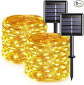 WESEN 300 LED Christmas String Lights Indoor Outdoor-2Pack, Solar String Lights 110FT with 8 Lighting Modes, Twinkle Fairy String Light for Bedroom Wedding Xmas Tree Party Garden Patio (Warm White)