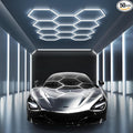 MODERN 11 Hexagon LED Garage Light, Ultra-Bright 6500K Natural White, 11 Grids for Garage, Mall, Shop, and Auto Detailing.