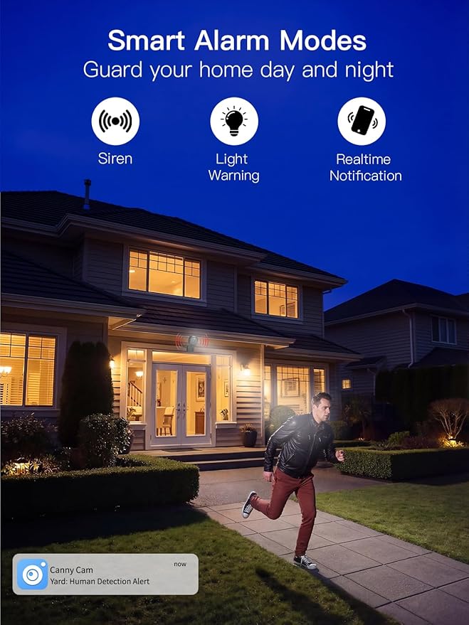 VIMTAG 4MP Security Camera Outdoor, 2.4G/5G Cameras for Home Security with Color Night Vision, Motion Activated Spotlight/Siren, IP66,2-Way Audio, House Camera with Audio & Video,Wired