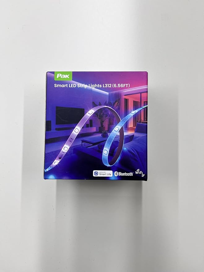 Pak LED Lights for Bedroom 6.6ft, Smart RGB+IC LED Strip Lights with App, Music Sync Color Changing Flexible LED Lights with 64 Scene Modes for Party, Home, Christmas, Halloween Decor