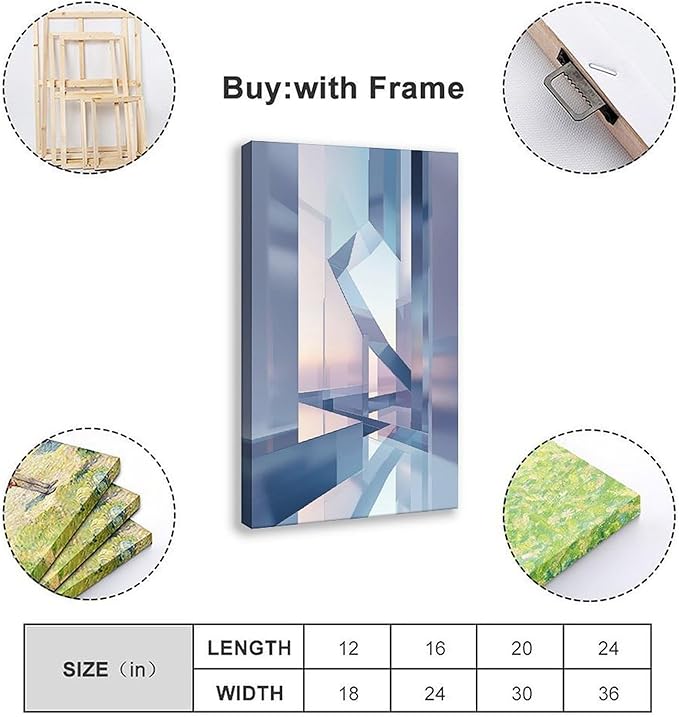 Futuristic Minimalist Wall Art – Abstract Digital Geometry Print – Modern Tech-Inspired Home Decor for Office & Living Room Poster for Room Aesthetics Canvas Wall Art Poster And Print 24x36inch(60x90c