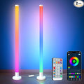 Corner Floor Lamp 2 Pack, Smart RGB Corner Lamp with App and Remote Control, Music Sync Standing Lamp with 16 Million DIY Colors, Modern Ambient Light for Bedroom, Living Room, Gaming Rooms