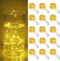 15 Pack 30 LED Micro Starry String Lights Battery Operated(Included),Fairy Waterproof Silver Wire Lights,for DIY Party Garden Wedding Table Indoor&Outdoor Decorations