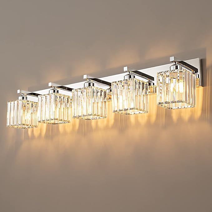 BubbleGlassBallWallSconcesBathroomLightFixturedFinish,3-LightRibbedGlobesLamps,WallMountedVanityLightFixtureforBedsideStairwayHallwayPorch