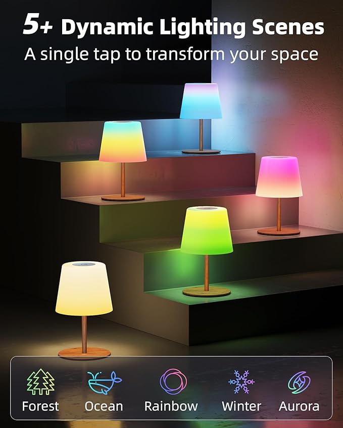 EZVALO Spa-Like Shower Lamp – Waterproof Bathroom Lamp with Remote, Rechargeable Cordless Mood Light, 3 Color Temps & 80 RGB Colors for Relaxing Bathroom & Bathtub Experience (1 Pack)