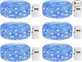 6 Pack Fairy Lights with Timer Battery Operated, 3 Modes 7ft Mini Twinkle Lights Waterproof, 20 LED Bulk String Light for Mason Jars Christmas Decoration Wedding Table Centerpieces,Blue