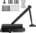 Jayseon Automatic Door Closers Commercial Door Closer for Home, Hydraulic Auto Closers Silent for Residential or Light Commercial, Aluminum Black