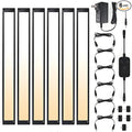 6pack 12inch Dimmable LED Under Cabinet Light Kit, 2700K to 6000K Smart LED Under Counter Lighting Fixture, Compatible with Alexa, Google Assistant, for Kitchen, Pantry, Shelf (Black)