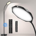 Floor Lamp, 18W Bright LED Floor Lamps for Living Room with Diamond-Surface, Stepless Adjustable Colors & Dimmer Standing Lamp with Timer, Remote & Touch Control, Reading Lights for Bedroom, Office