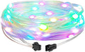 WS2812B Fairy String Lights Addressable Individually RGB IC, PVC Wire 16.4FT 50LEDs DC5V/2A for Twinkle Home Garden Bedroom Outdoor Indoor Decor(No Adapter or Controller) 1PC