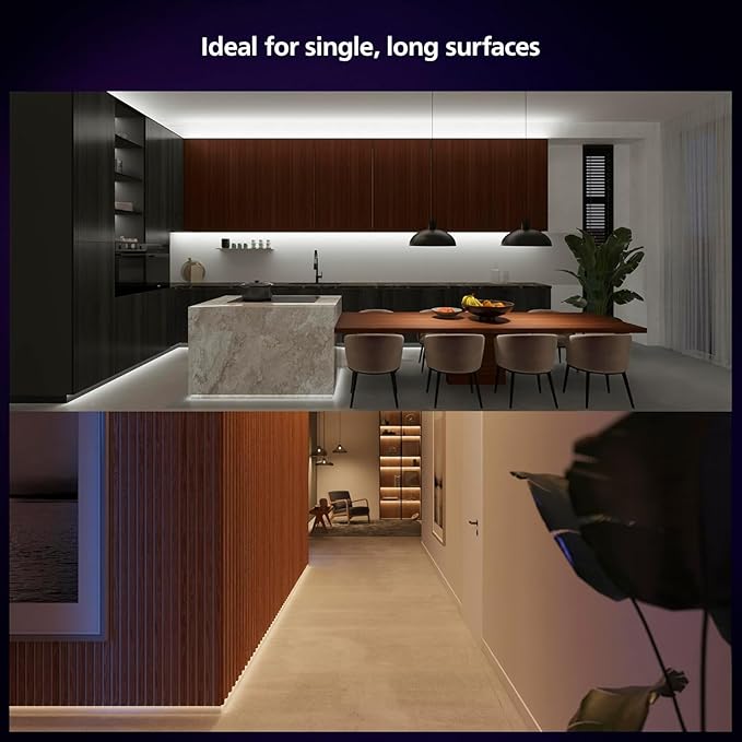 Philips Hue Indoor 16 Ft Smart LED Solo lightstrip Base Kit - 1 Pack - Control with Hue App - Compatible with Alexa, Google Assistant and Apple HomeKit