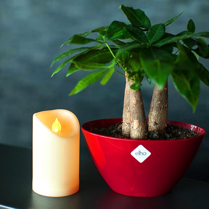 CANDLE CHOICE Outdoor Battery Operated Flameless Candles with Remote Timer Waterproof Flickering Plastic Electric LED Pillar Lights for Lantern Patio Garden Wedding Party Decorations 3x5 Inches 2 Pack