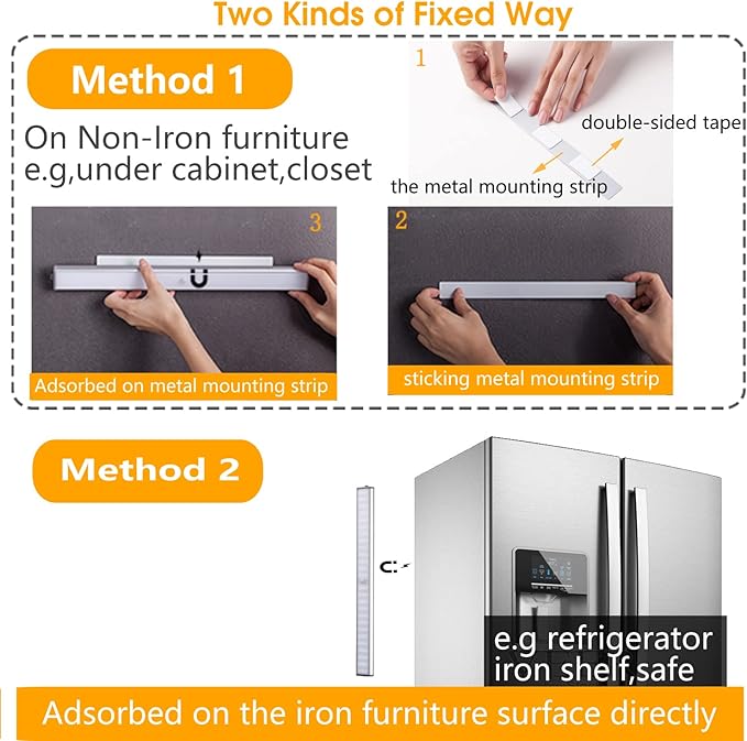 MOSTON Motion Sensor Closet Lights, 20 LED Cordless Under Cabinet Lighting with Built-in Rechargeable Battery, Stick-on Anywhere Magnetic Night Lamp for Cupboard Cabinet Kitchen Stairs