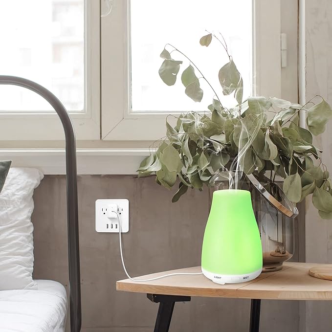 Humidifier for Bedroom Large Room, 9L/2.4Gal Top Fill Water Tank, KELOPA® Cool Mist Ultrasonic Air Humidifiers with Essential Oil, Adjustable 360° Nozzle, Quiet, for Home Baby room Office Plants