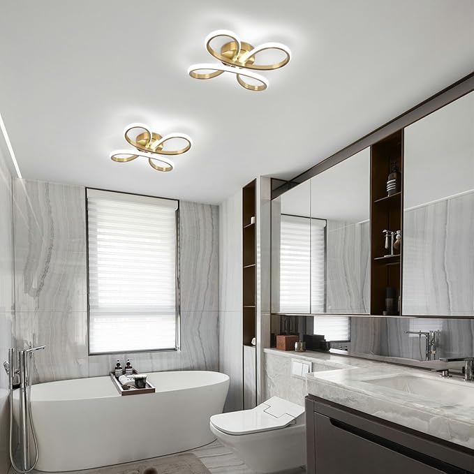 ADISUN Modern LED Ceiling Light, 6000K Semi Flush Mount Ceiling Light Fixture, Modern Ceiling Lights for Hallway Bedroom Corridor Aisle Bathroom Indoor Ceiling Lamp (L14.56*W14.56*H2.4)